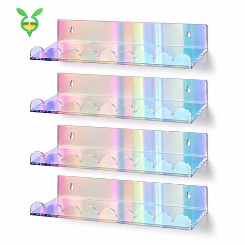 Acrylic Iridescent Rainbow Shelves