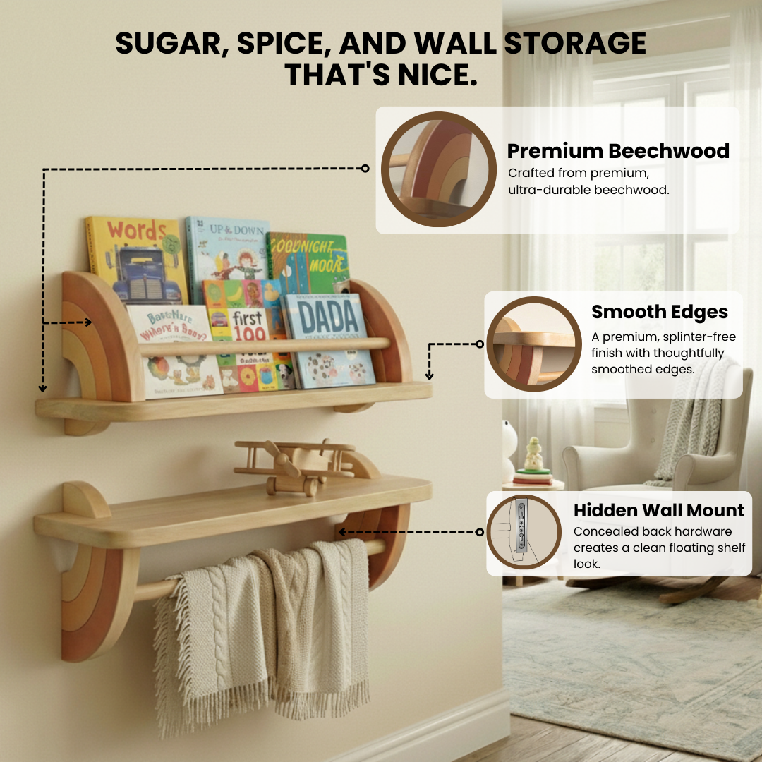 Rainbow Floating Shelf